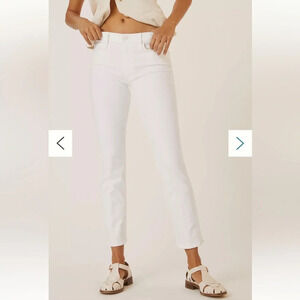 MOTHER The Dazzler Mid Rise Ankle Jeans - White - Size 33 - NWT